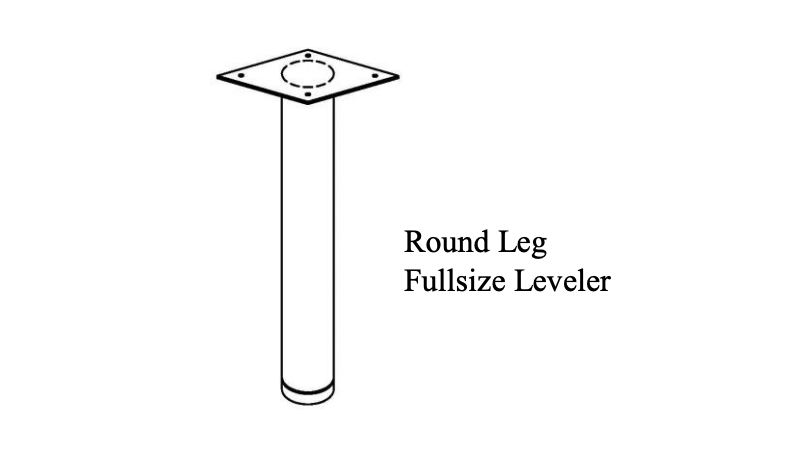 Round Leg Full Size Leveler — FC Metal