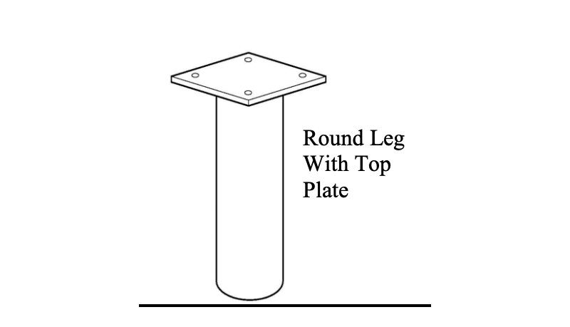FCM-1450 Round Leg With Top Plate